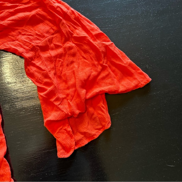 JohnPaulRichard 3XL Orange and Blue Off the Shoulder Embroidered Wide Sleeve - Picture 4 of 10